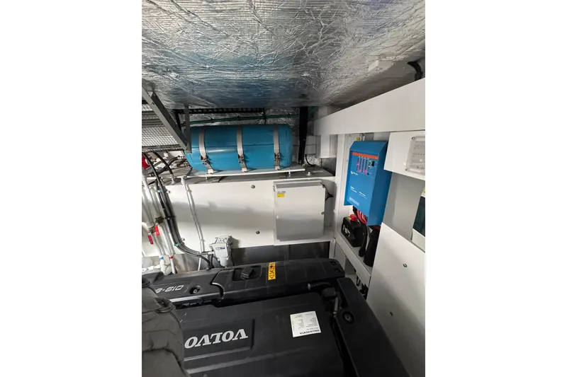 Slide: The Image of Engine room of 2022 Sunseeker Manhattan 55 yacht with Volvo components and equipment. - 33