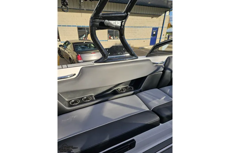 Slide: The Image of 2020 Moomba Max interior with sleek seating and cup holders, showcasing modern design. - 50