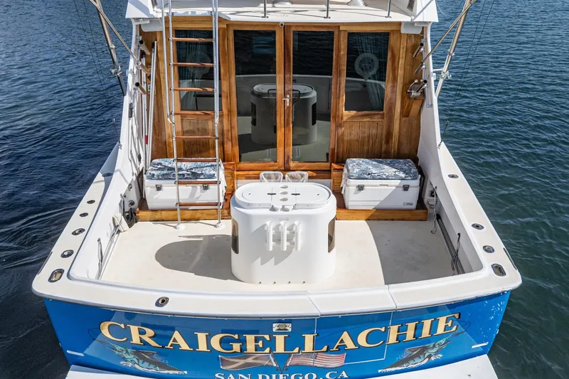 Slide: The Image of 1974 Hatteras Convertible Sportfisher boat named Craigellachie, docked in San Diego, CA. - 25