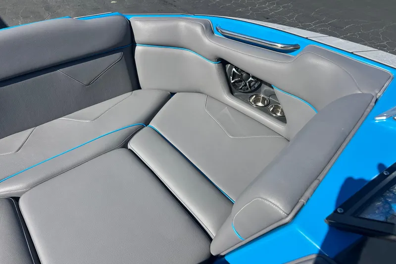 Slide: The Image of 2022 Moomba Kaiyen dashboard display showing boat metrics and settings. - 35