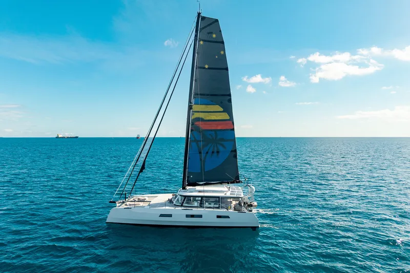 Slide: The Image of 2017 Harvey Yachts 58 sailing on open ocean under clear blue sky. - 4