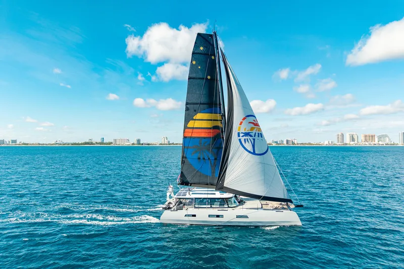 Slide: The Image of Sailing yacht Harvey Yachts 58 (2017) cruising on blue ocean under clear sky. - 7