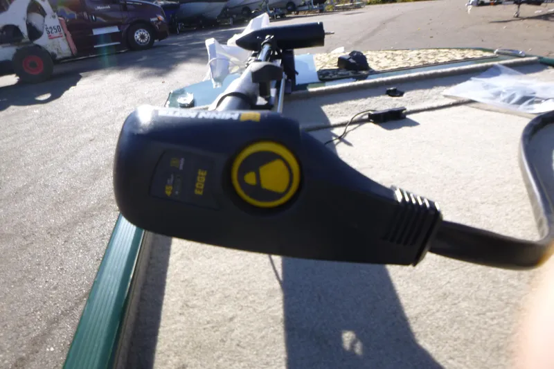 Slide: The Image of Close-up of a 2026 Tracker Bass Tracker Classic Limited boat control panel. - 21