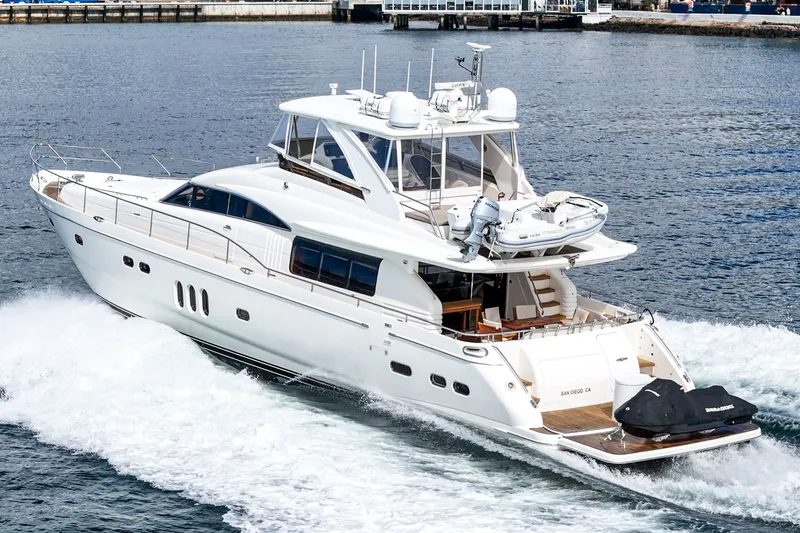 Slide: The Image of Luxury yacht Princess 75 Fly from 2007 on the water. - 11