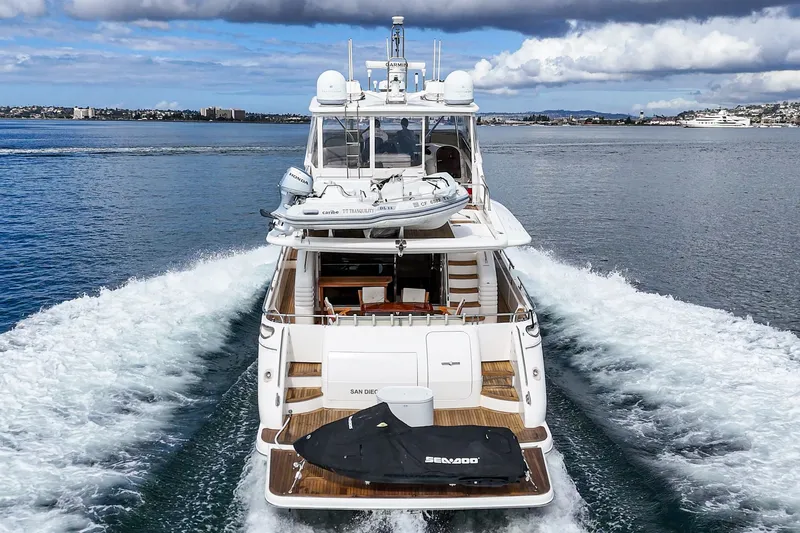 Slide: The Image of Luxury yacht Princess 75 Fly from 2007 on the sea. - 15