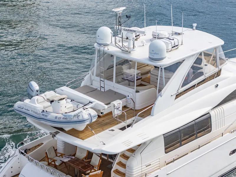 Slide: The Image of Luxury yacht Princess 75 Fly from 2007 on the water. - 19