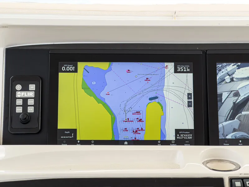 Slide: The Image of Navigation system on a 2007 Princess 75 Fly yacht. - 25