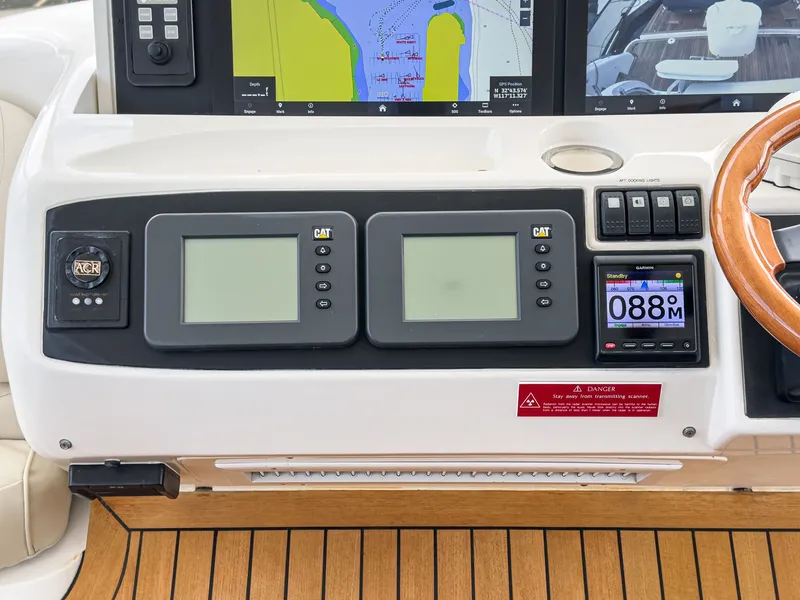 Slide: The Image of Control console of Princess 75 Fly yacht, year 2007. - 27