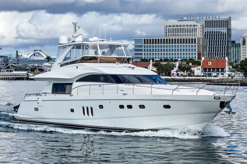 Slide: The Image of Luxury yacht Princess 75 Fly from 2007 on the water. - 3