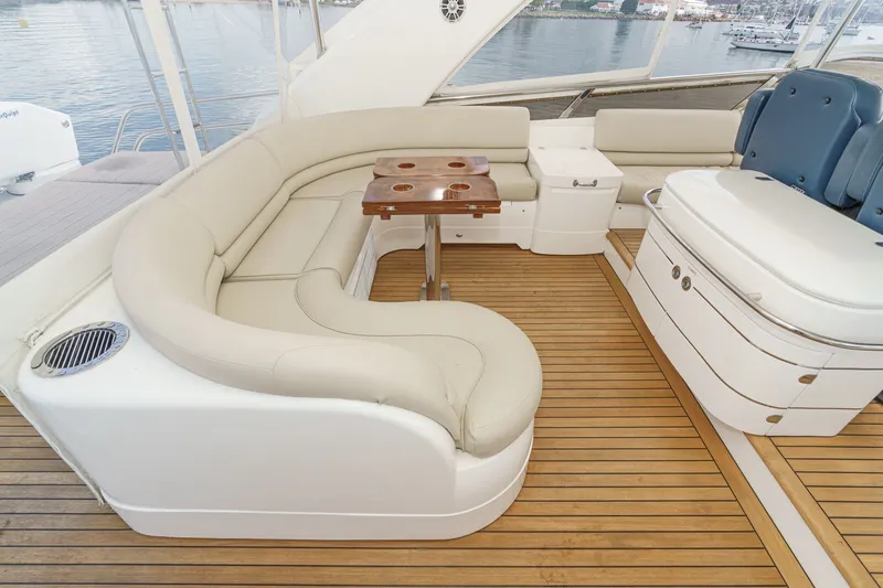 Slide: The Image of Luxurious seating area on a 2007 Princess 75 Fly yacht. - 32