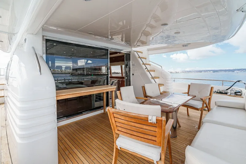 Slide: The Image of Luxurious deck of the 2007 Princess 75 Fly yacht. - 38