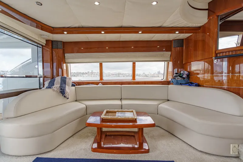 Slide: The Image of Luxurious salon of the 2007 Princess 75 Fly yacht. - 45