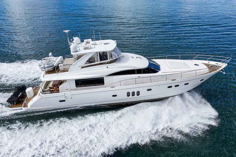 Slide: The Image of Luxury yacht Princess 75 Fly from 2007 on open sea. - 5