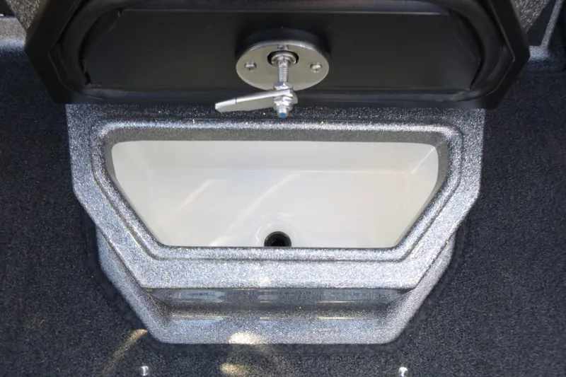 Slide: The Image of Ranger 2080MS 2026 model livewell with open lid, showcasing interior design. - 30