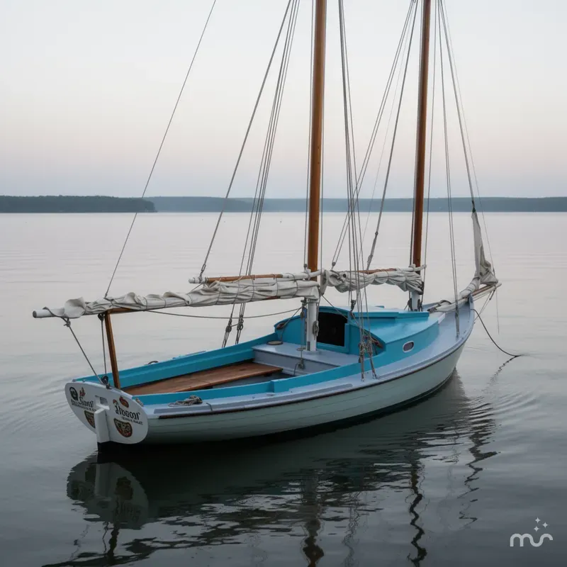 Slide: The Image of Historic SAILBOAT 1889 - 0