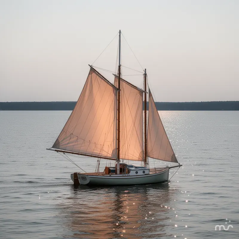 Slide: The Image of Historic SAILBOAT 1889 - 3