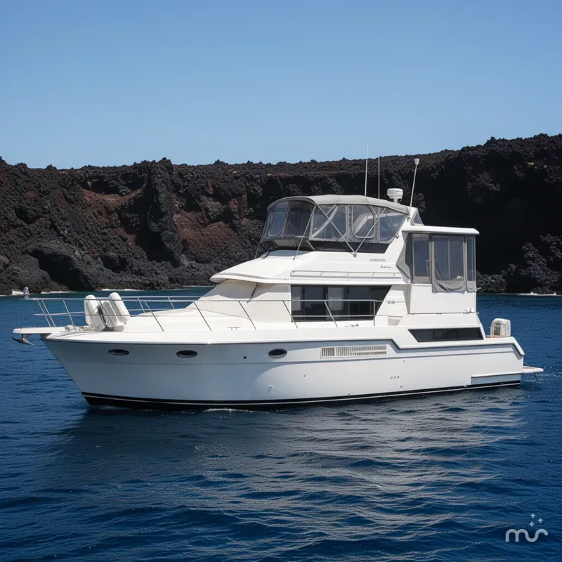 Slide: The Image of Carver Yachts 430 Cockpit Motor Yacht 1991 - 2