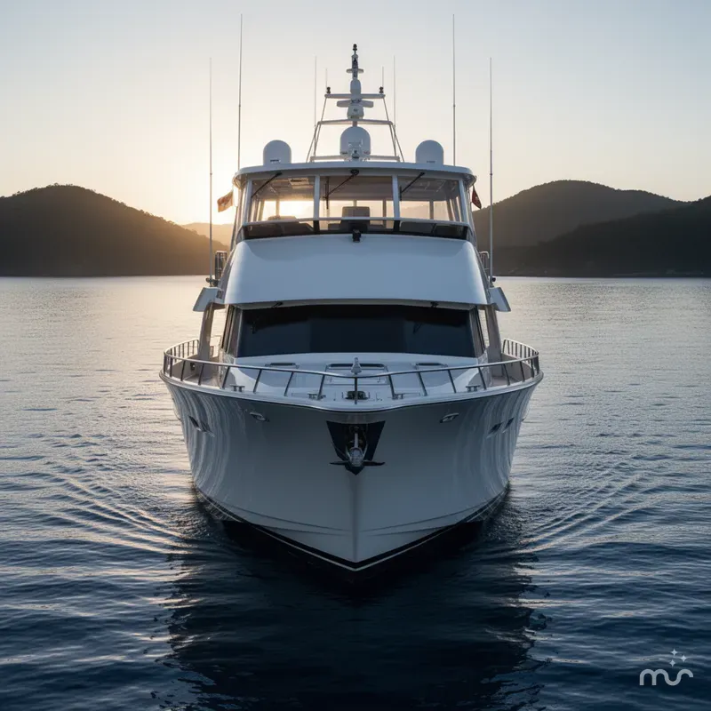 Slide: The Image of North Coast Raised Pilothouse Motor Yacht with California Deck 2002 - 1
