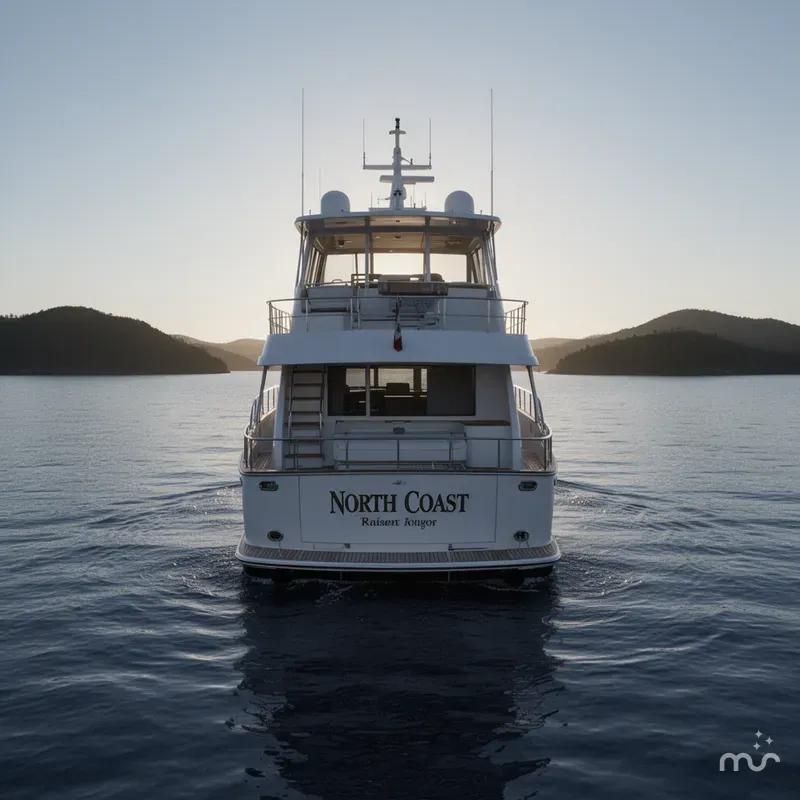 Slide: The Image of North Coast Raised Pilothouse Motor Yacht with California Deck 2002 - 3