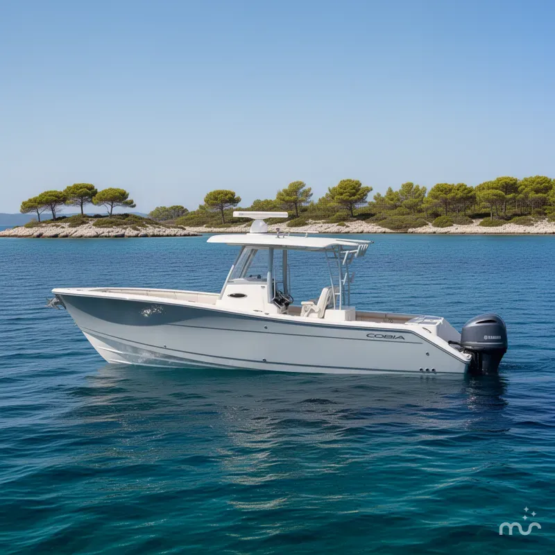 Slide: The Image of Cobia 320 Center Console 2026 - 2