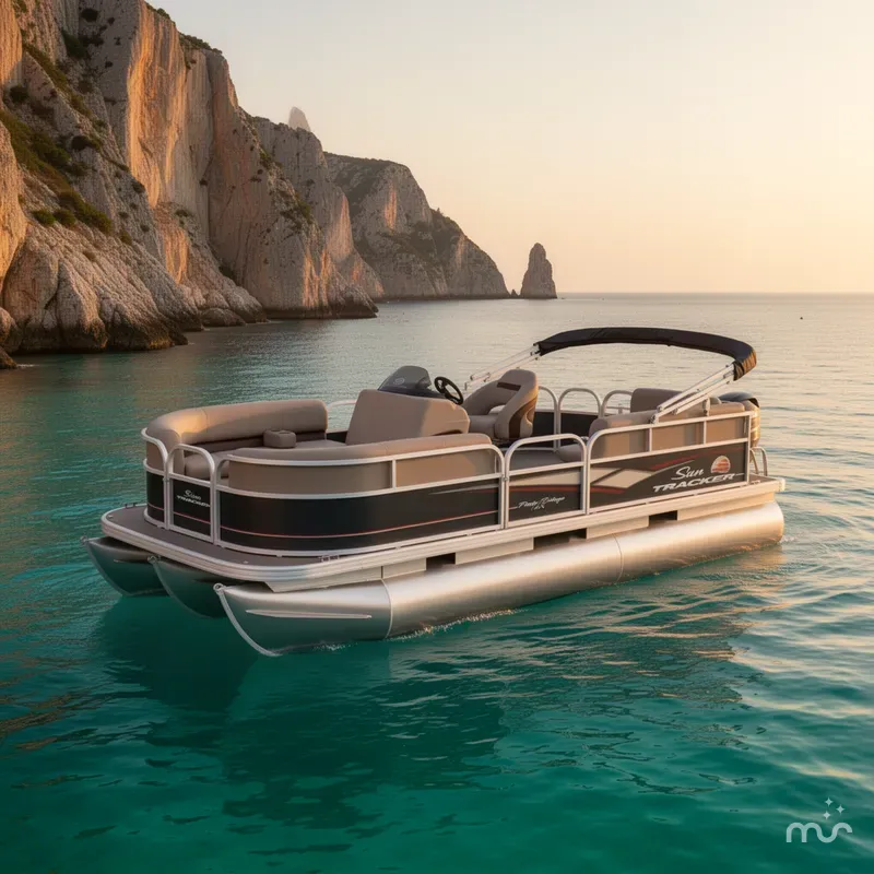 Slide: The Image of Sun Tracker Party Barge 18 DLX 2023 - 2