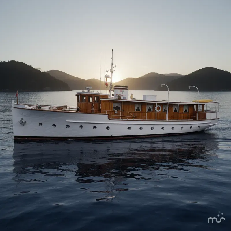 Slide: The Image of Custom HOFFAR-BEECHING Fantail Yacht 1929 - 1