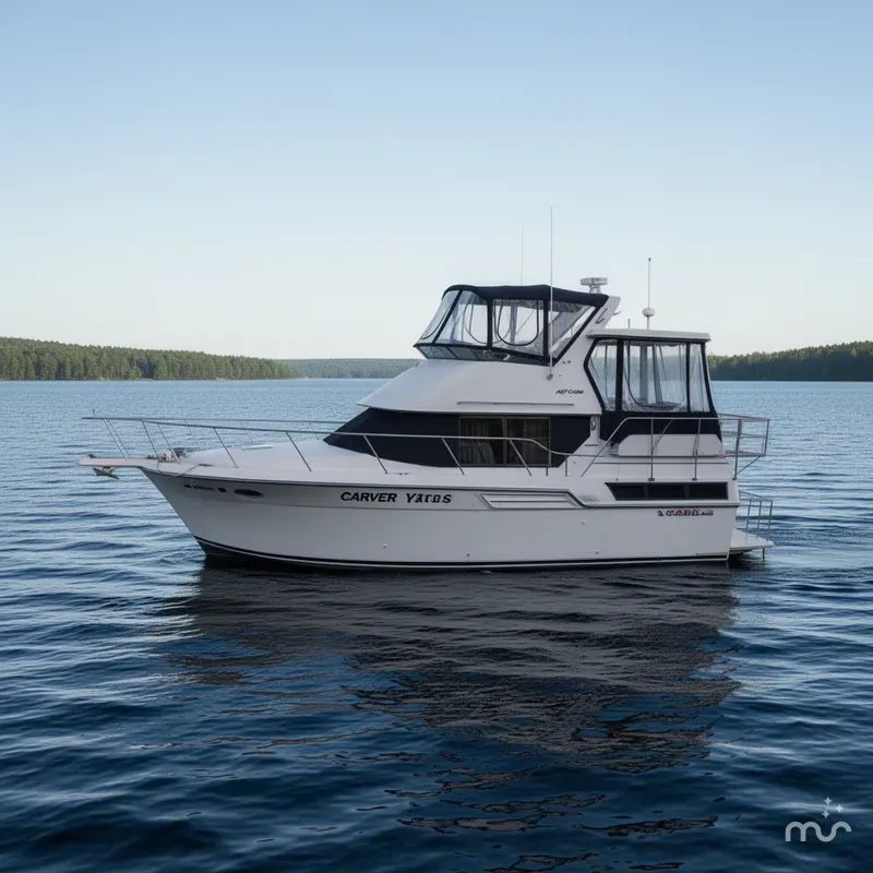Slide: The Image of Carver Yachts 33 Aft Cabin Motor Yacht 1991 - 0