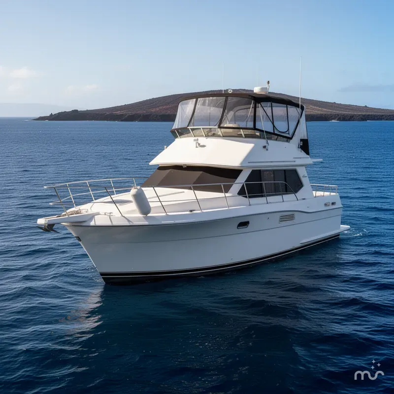 Slide: The Image of Carver Yachts 370 Aft Cabin Motor Yacht 1996 - 2
