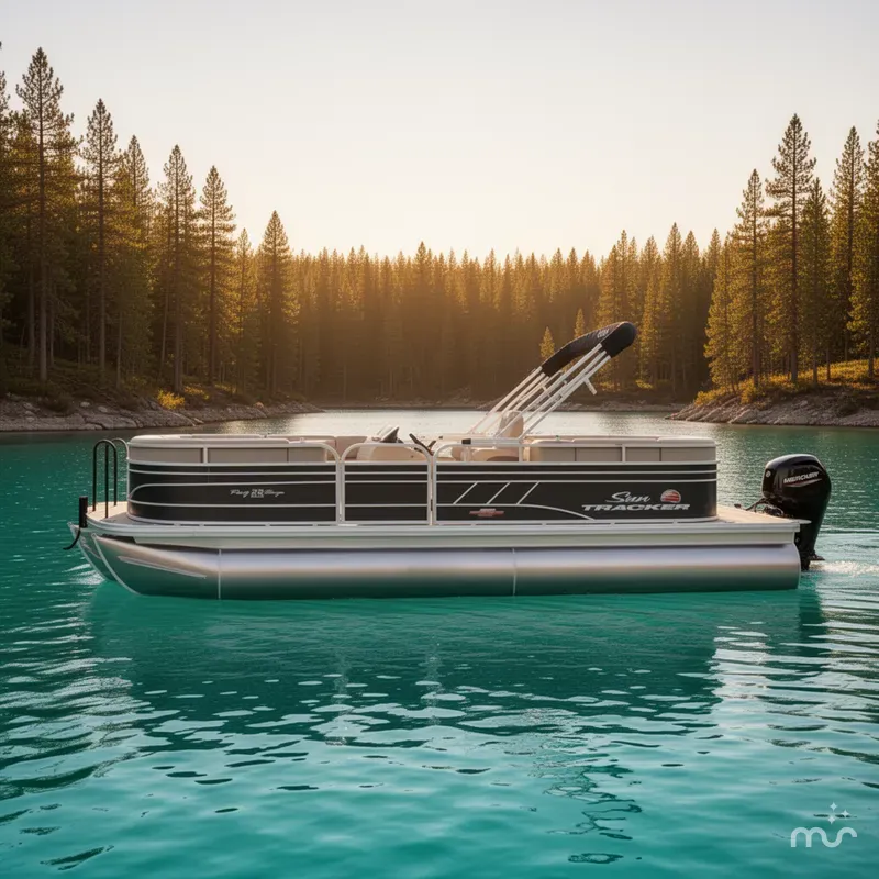 Slide: The Image of Sun Tracker Party Barge 22 DLX 2023 - 2