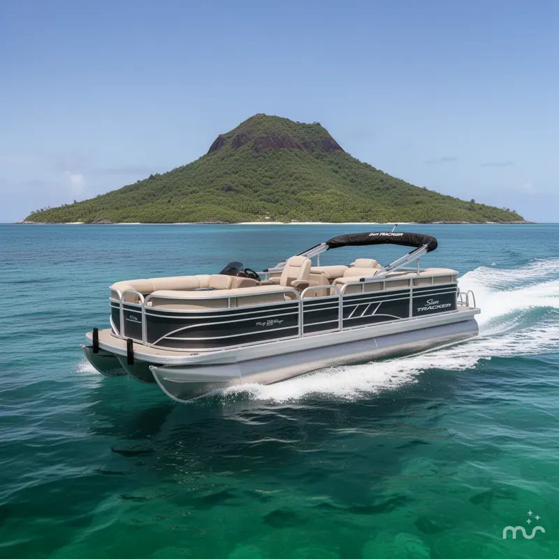 Slide: The Image of Sun Tracker Party Barge 22 RF DLX 2023 - 4