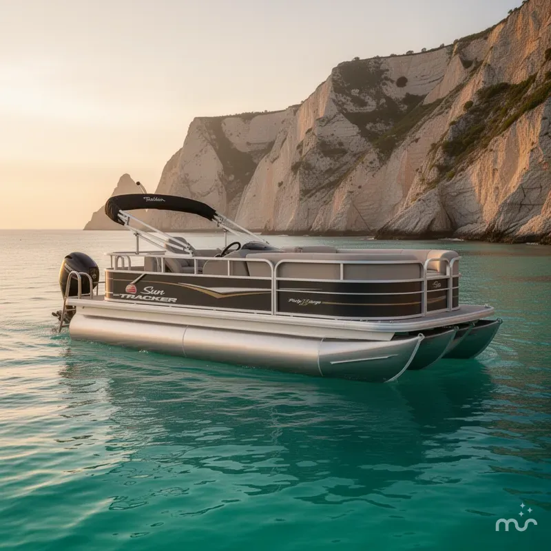 Slide: The Image of Sun Tracker Party Barge 18 DLX 2023 - 2