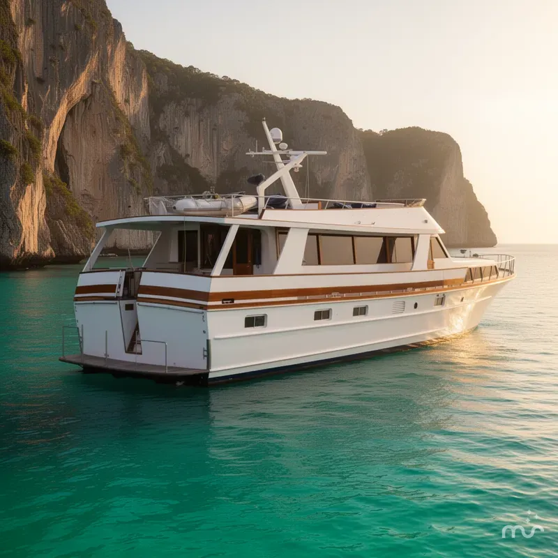 Slide: The Image of McQueen Flush Deck Motoryacht 1984 - 3