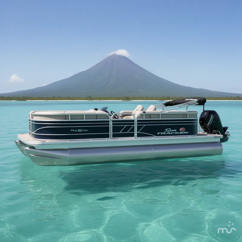 Slide: The Image of Sun Tracker Party Barge 20 DLX 2023 - 2