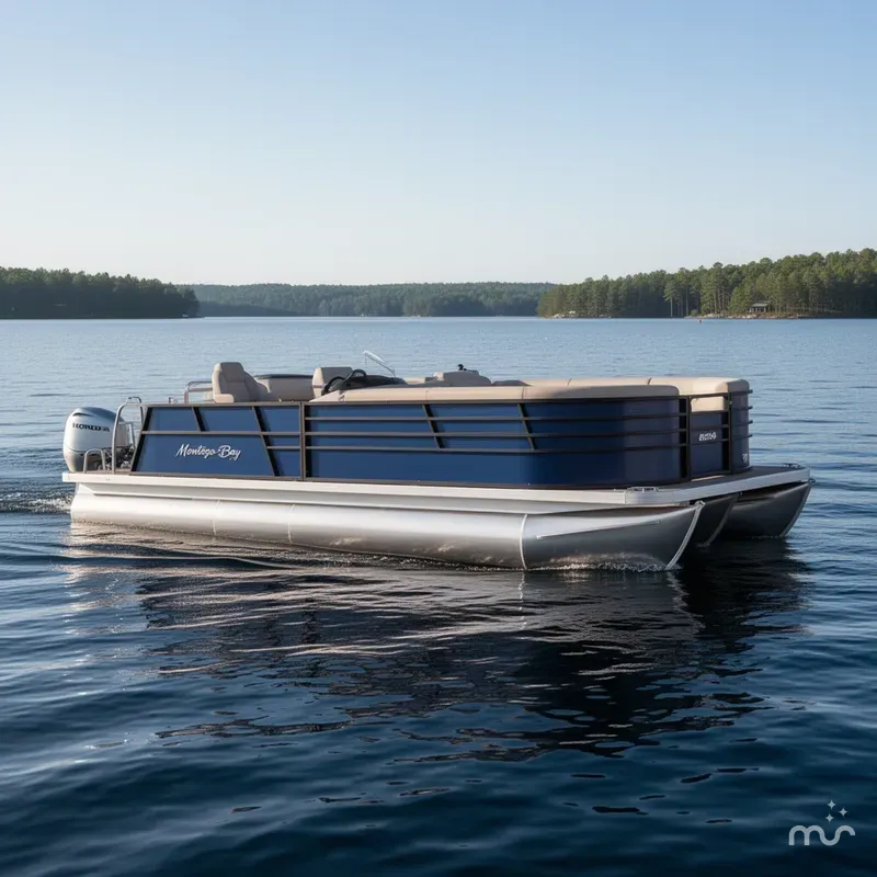 Slide: The Image of Montego Bay 8524 Swingback Deluxe Pontoon & Honda 4-Stroke EFI 2023 - 0