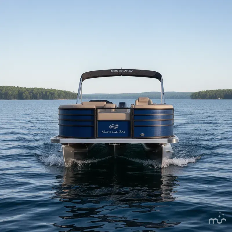 Slide: The Image of Montego Bay 8524 Swingback Deluxe Pontoon & Honda 4-Stroke EFI 2023 - 2