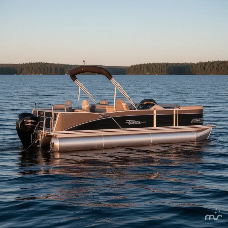 Slide: The Image of Tahoe Cascade 2385 Rear Fish Tritoon & 150HP 4-Stroke EF 2023 - 2
