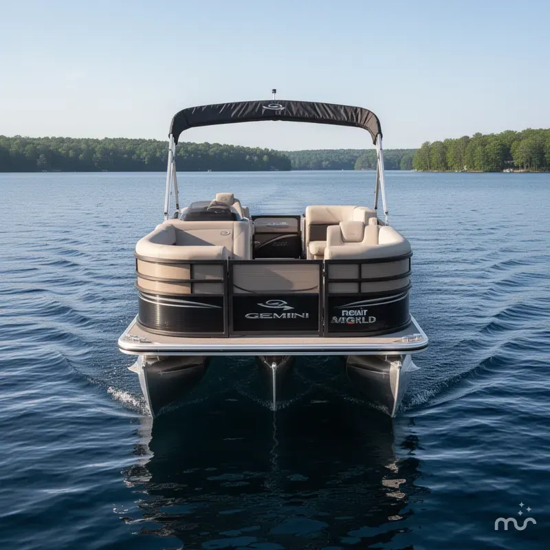 Slide: The Image of Premier 220 Gemini Pontoon 2022 - 2