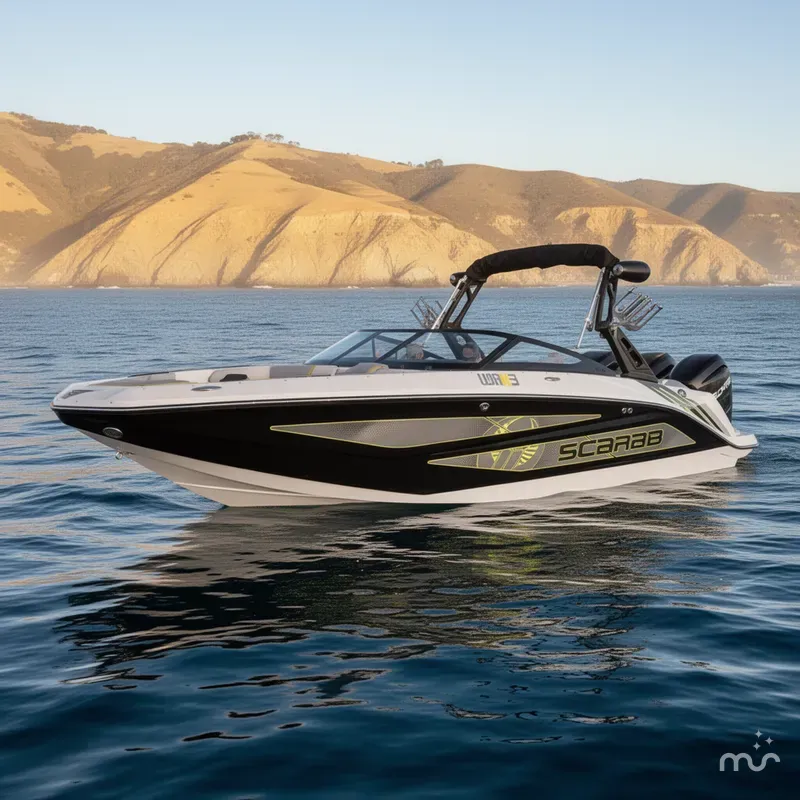 Slide: The Image of Scarab 215 ID w/ Twin 230HP Rotax Motors! 2023 - 4