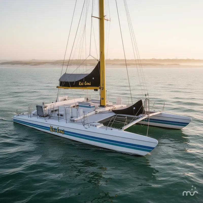 Slide: The Image of Robertson Custom Catamaran / Sloop Rig 1992 - 0