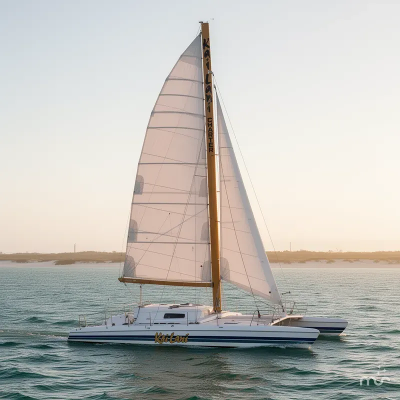 Slide: The Image of Robertson Custom Catamaran / Sloop Rig 1992 - 1