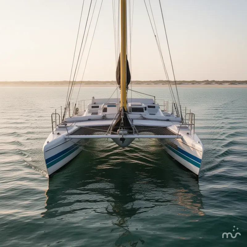 Slide: The Image of Robertson Custom Catamaran / Sloop Rig 1992 - 3