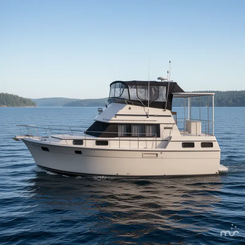 Slide: The Image of Carver 3607 Aft Cabin Motoryacht 1985 - 1