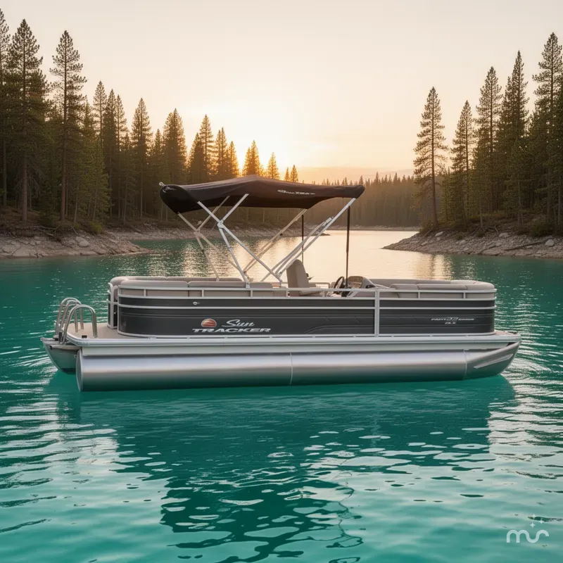 The Image of Sun Tracker Party Barge 22 RF DLX 2023 - 0