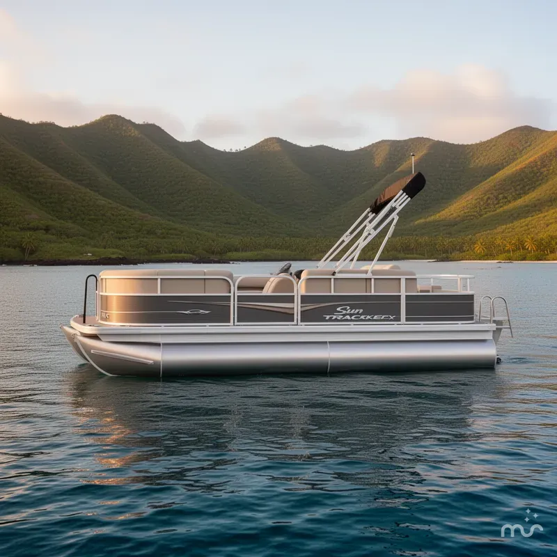 Slide: The Image of Sun Tracker Party Barge 18 DLX 2023 - 2