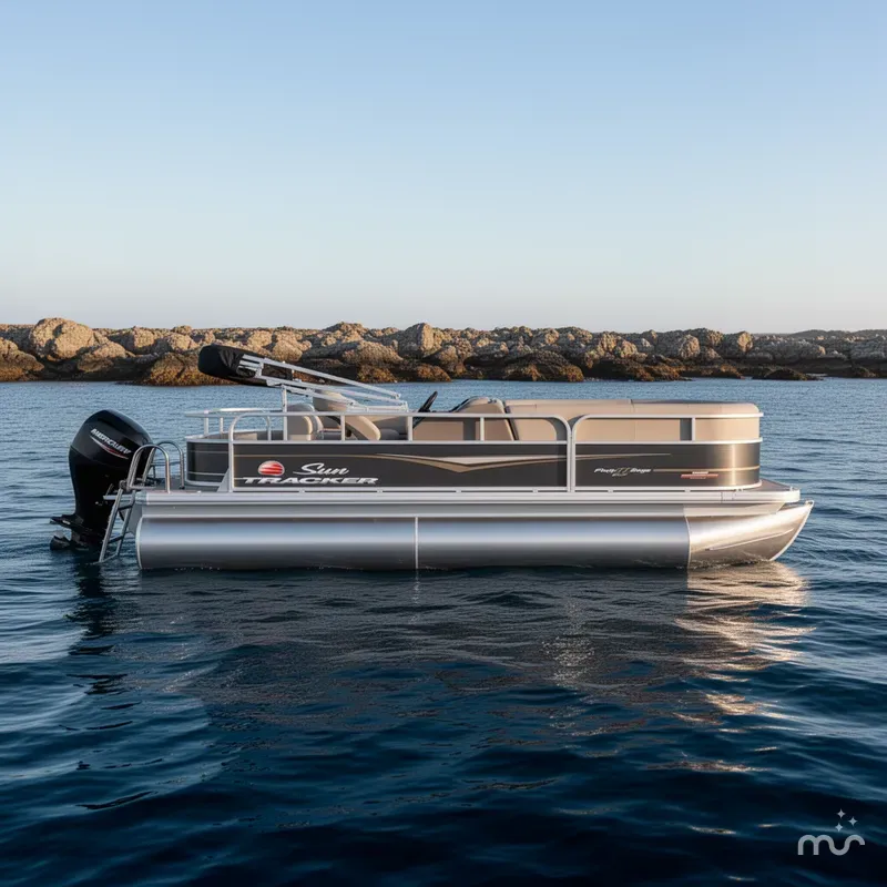 Slide: The Image of Sun Tracker Party Barge 18 DLX 2023 - 2