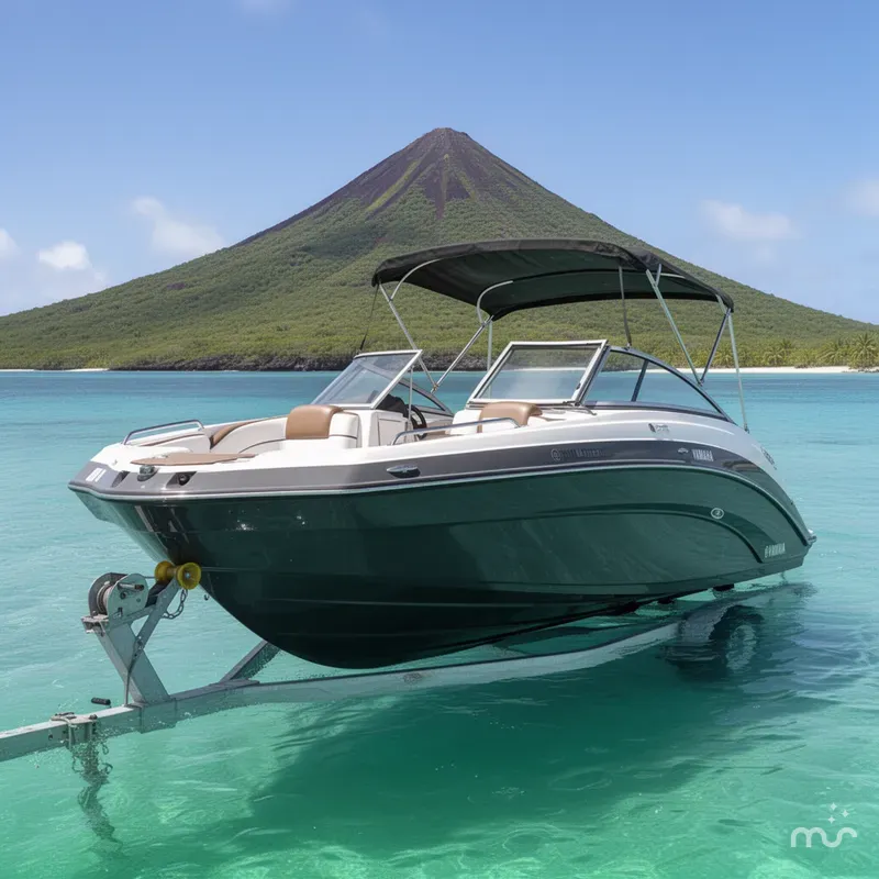 Slide: The Image of Yamaha 242 Limited With Galvanized Trailer 2014 - 2