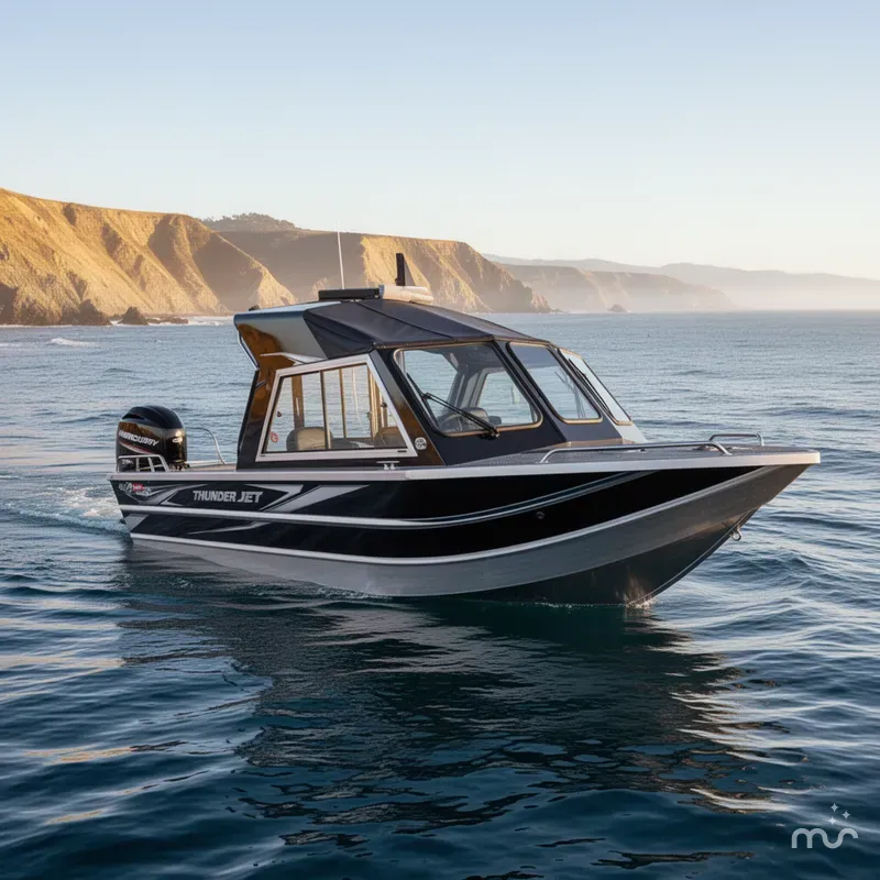 Slide: The Image of Thunder Jet 200 Luxor w/ 200HP Pro XS and a 9.9 Mercury Pro Kicker 2023 - 0
