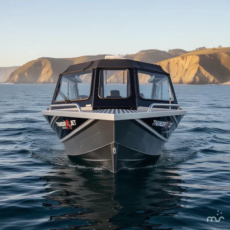 Slide: The Image of Thunder Jet 200 Luxor w/ 200HP Pro XS and a 9.9 Mercury Pro Kicker 2023 - 1