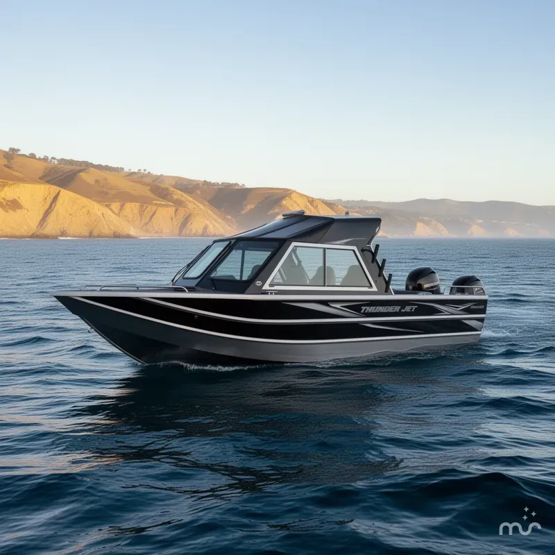 Slide: The Image of Thunder Jet 200 Luxor w/ 200HP Pro XS and a 9.9 Mercury Pro Kicker 2023 - 4