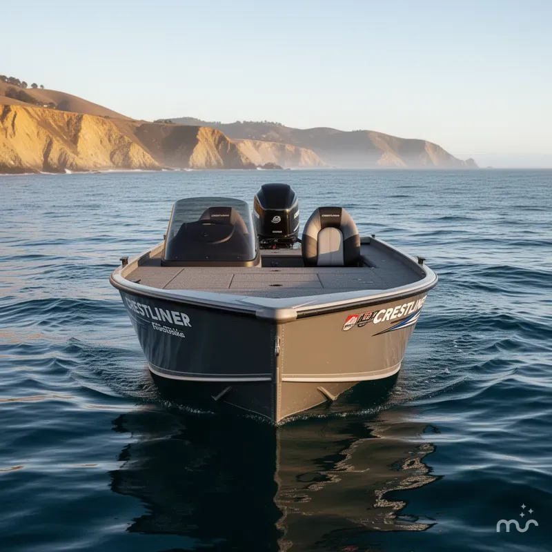 Slide: The Image of Crestliner 1600 Storm w/ 40HP Mercury Fourstroke! 2023 - 0
